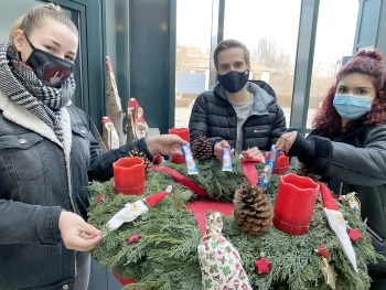 Adventskranz mit Lollys