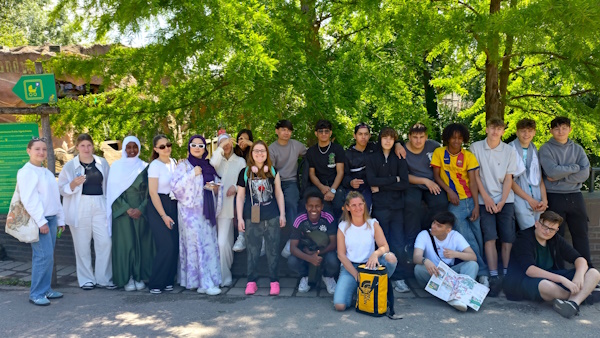 Schüler auf der Klassenfahrt