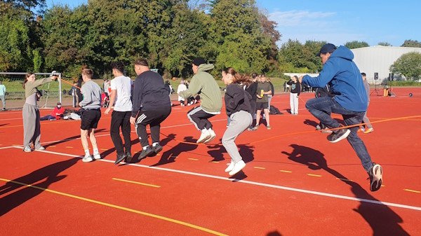 Schüler beim Sportfest